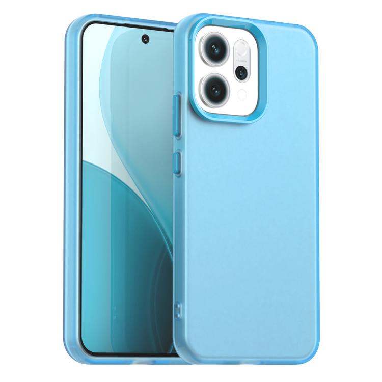 

For OPPO Reno14 5G Global Candy PC Hybrid TPU Shockproof Phone Case(Blue)