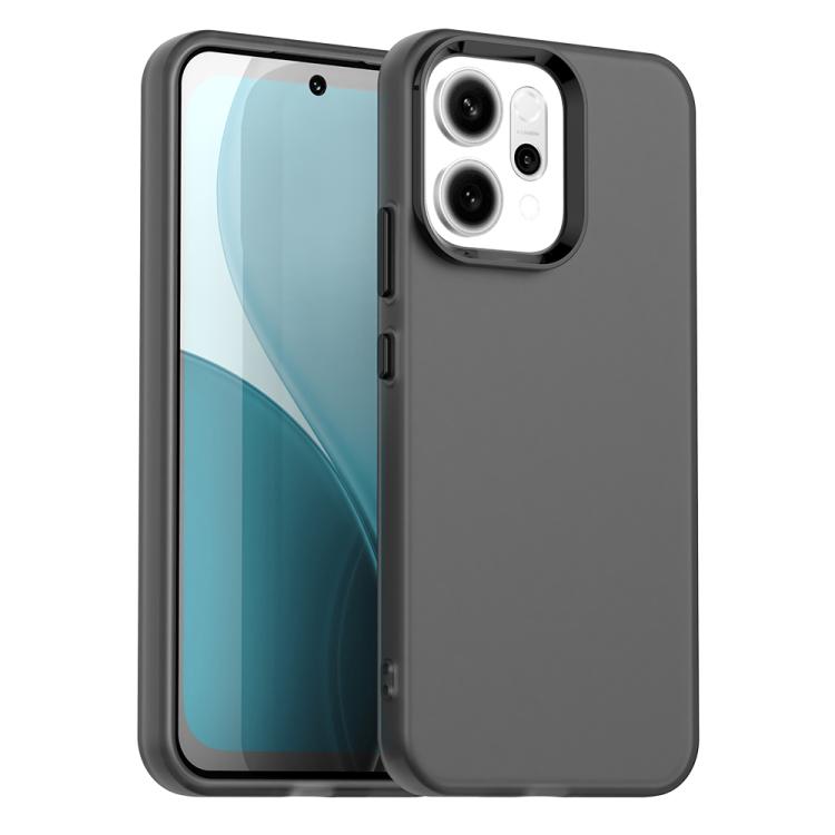 

For OPPO Reno14 F 5G Candy PC Hybrid TPU Shockproof Phone Case(Black)