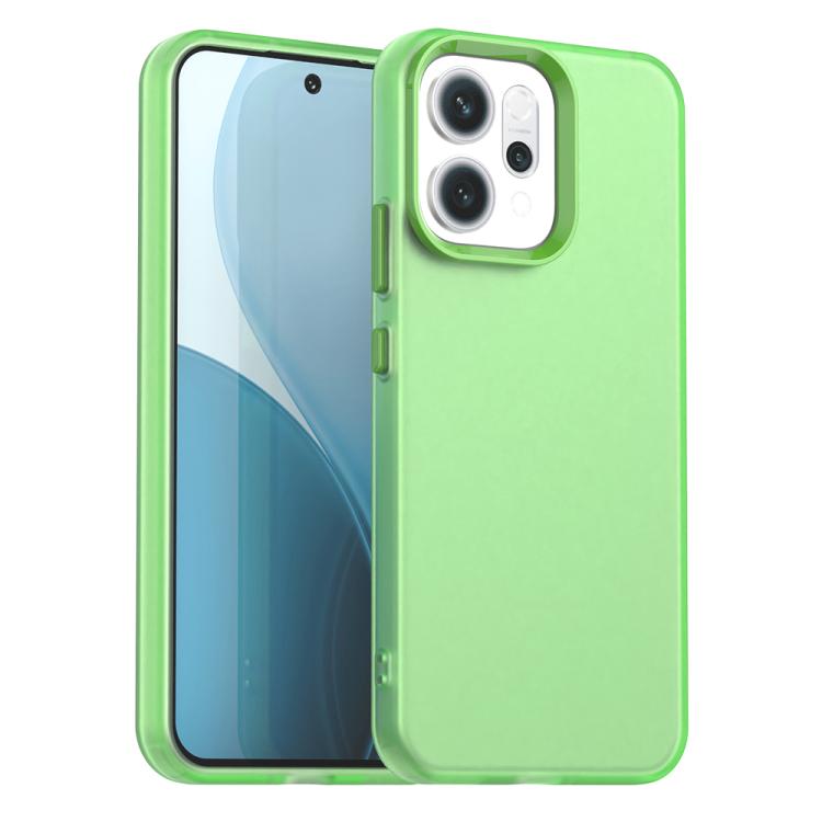 

For OPPO Reno14 F 5G Candy PC Hybrid TPU Shockproof Phone Case(Green)