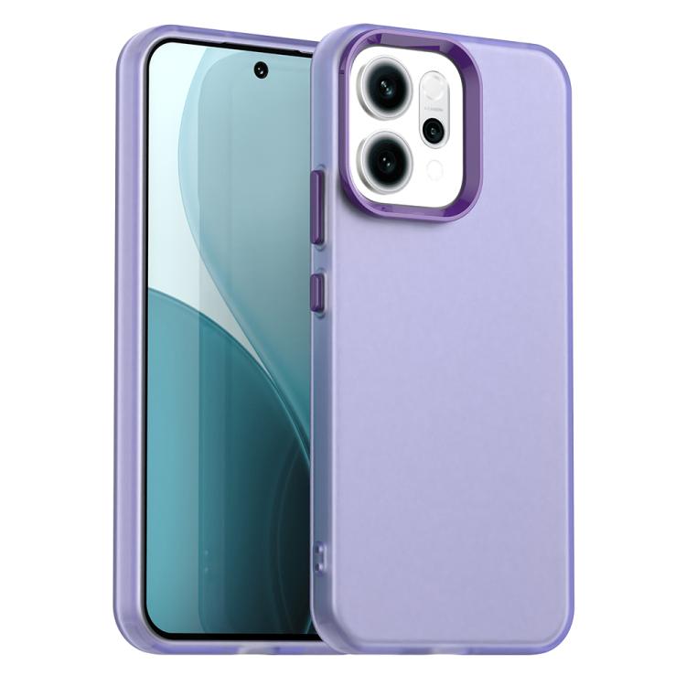 

For OPPO Reno14 F 5G Candy PC Hybrid TPU Shockproof Phone Case(Purple)