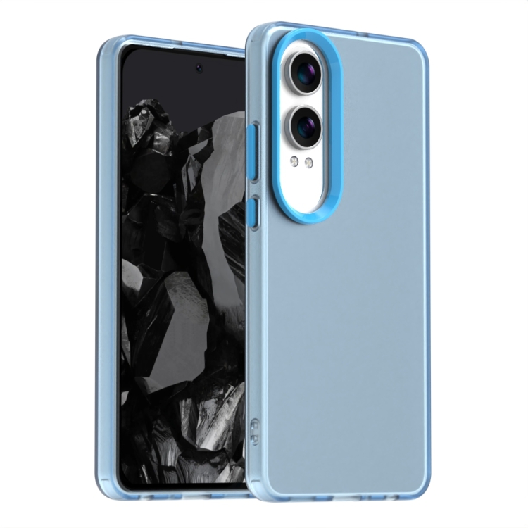 

For OnePlus Nord CE4 Lite Candy PC Hybrid TPU Shockproof Phone Case(Blue)
