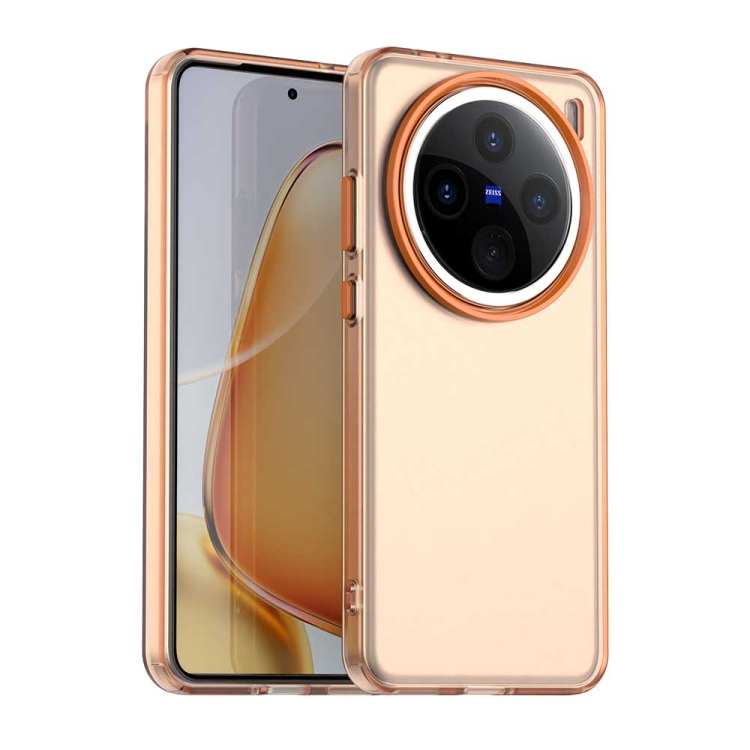 

For vivo X200 Pro mini Candy PC Hybrid TPU Shockproof Phone Case(Orange)