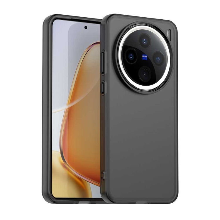 

For vivo X200 Pro mini Candy PC Hybrid TPU Shockproof Phone Case(Black)