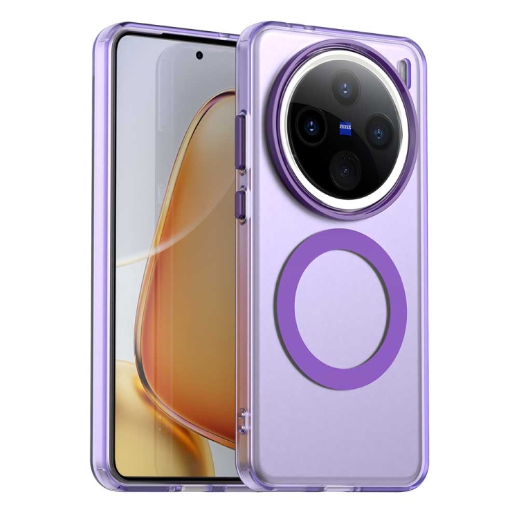 

For vivo X200 Candy Magsafe PC Hybrid TPU Phone Case(Purple)