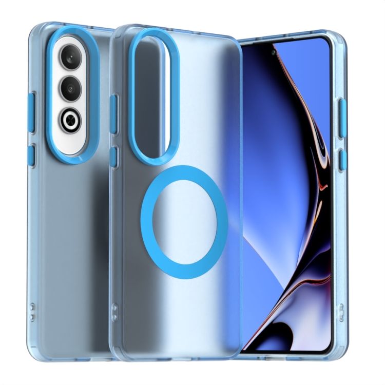 

For OnePlus Nord CE4 Candy Magsafe PC Hybrid TPU Phone Case(Blue)