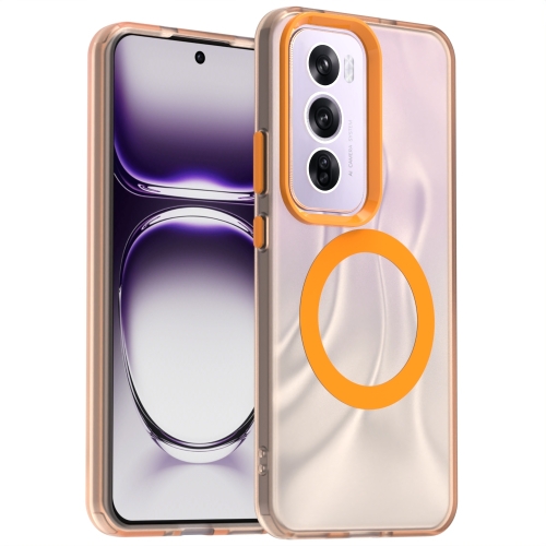 

For OPPO Reno12 Pro Global Candy Magsafe PC Hybrid TPU Phone Case(Orange)