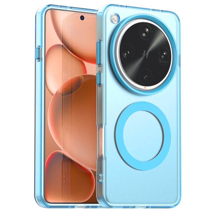 

For OPPO Find X8 Ultra Candy Magsafe PC Hybrid TPU Phone Case(Blue)
