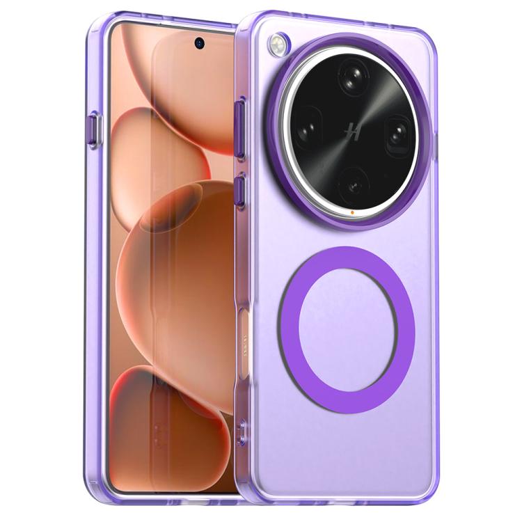 

For OPPO Find X8 Ultra Candy Magsafe PC Hybrid TPU Phone Case(Purple)