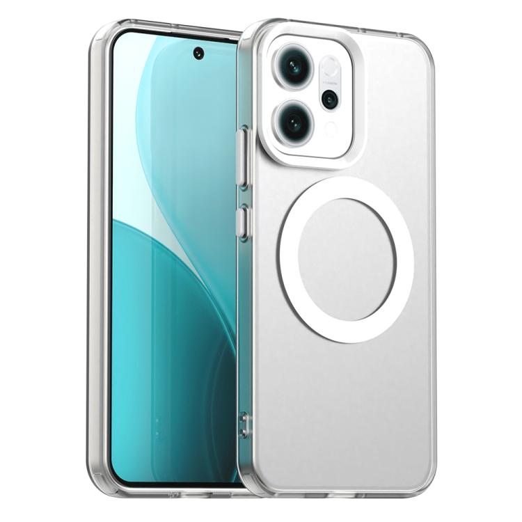 

For OPPO Reno14 Global Candy Magsafe PC Hybrid TPU Phone Case(White)