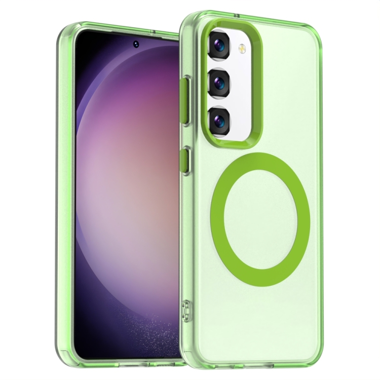 

For Samsung Galaxy S23+ 5G Candy Magsafe PC Hybrid TPU Phone Case(Green)