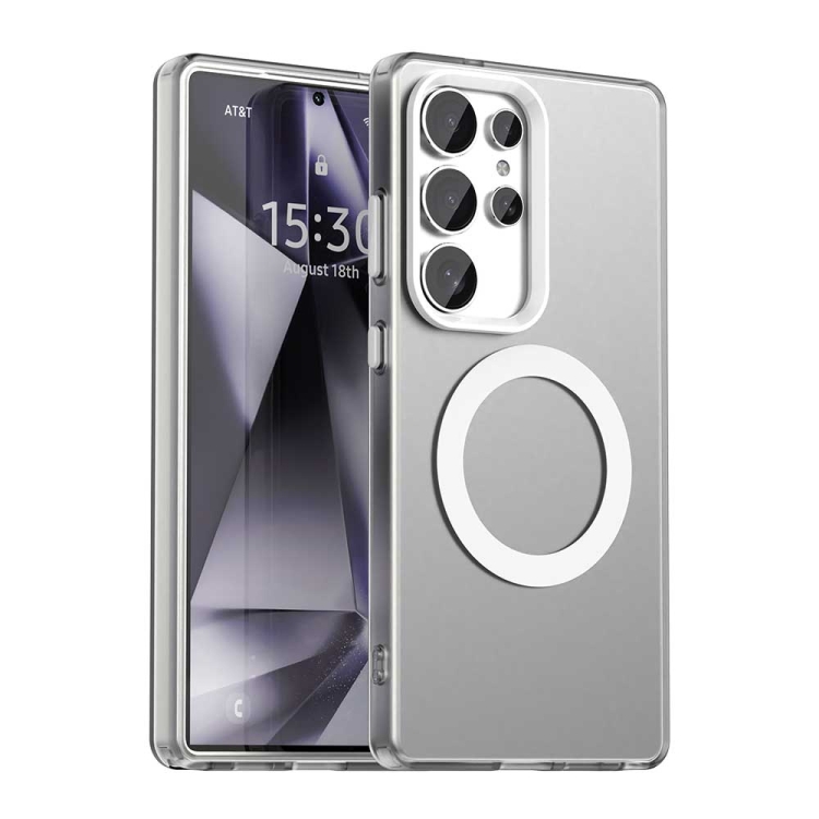 

For Samsung Galaxy S25 Ultra 5G Candy Magsafe PC Hybrid TPU Phone Case(White)