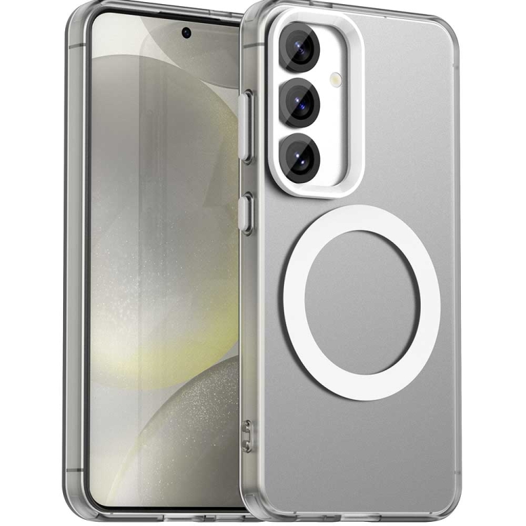 

For Samsung Galaxy S25+ 5G Candy Magsafe PC Hybrid TPU Phone Case(White)