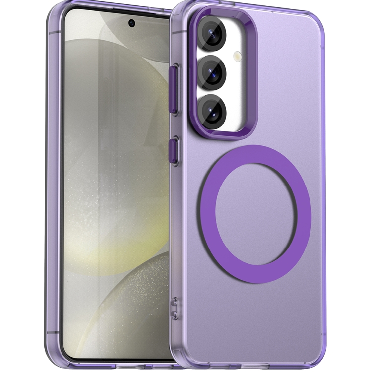 

For Samsung Galaxy S25+ 5G Candy Magsafe PC Hybrid TPU Phone Case(Purple)