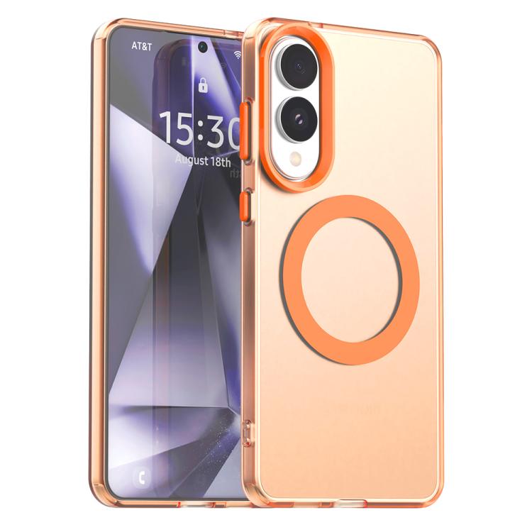 

For Samsung Galaxy S25 Edge 5G Candy Magsafe PC Hybrid TPU Phone Case(Orange)