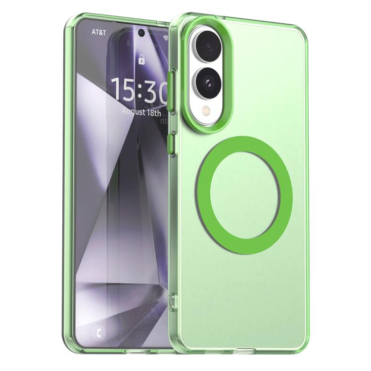 

For Samsung Galaxy S25 Edge 5G Candy Magsafe PC Hybrid TPU Phone Case(Green)