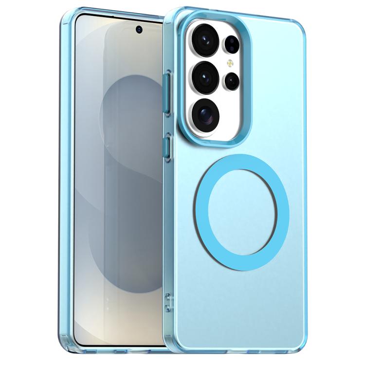 

For Samsung Galaxy S26 Ultra 5G Candy Magsafe PC Hybrid TPU Phone Case(Blue)