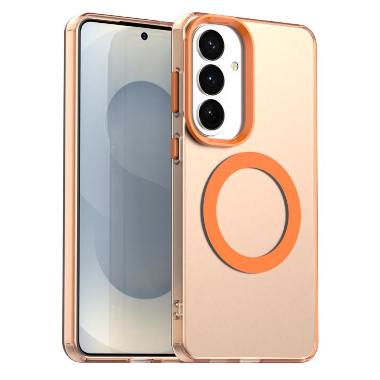 

For Samsung Galaxy S26 5G Candy Magsafe PC Hybrid TPU Phone Case(Orange)