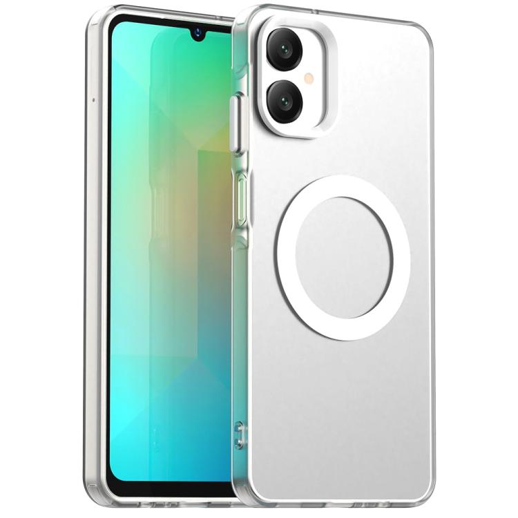 

For Samsung Galaxy A06 5G Candy Magsafe PC Hybrid TPU Phone Case(White)