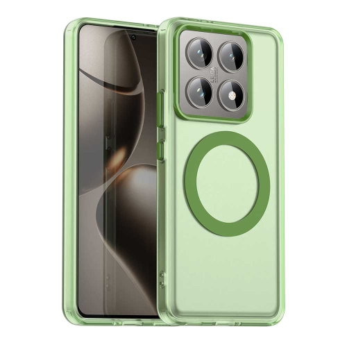 

For Xiaomi 14T Candy Magsafe PC Hybrid TPU Phone Case(Green)