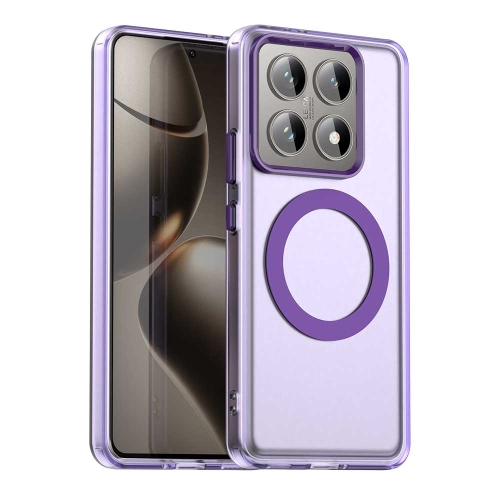 

For Xiaomi 14T Candy Magsafe PC Hybrid TPU Phone Case(Purple)