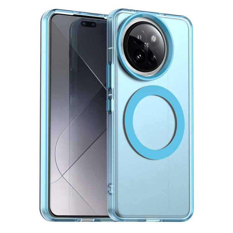 

For Xiaomi Civi 4 Pro Candy Magsafe PC Hybrid TPU Phone Case(Blue)