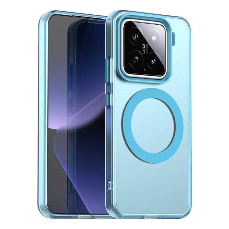 

For Xiaomi 15 Candy Magsafe PC Hybrid TPU Phone Case(Blue)