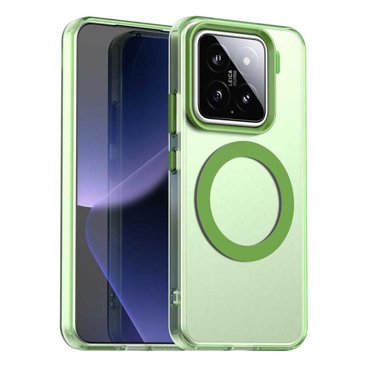 

For Xiaomi 15 Candy Magsafe PC Hybrid TPU Phone Case(Green)