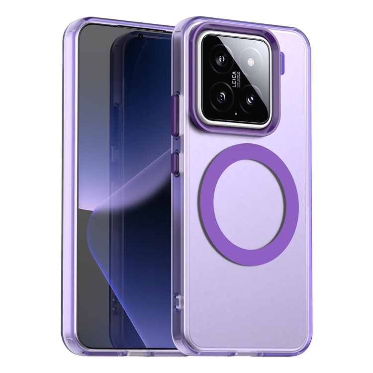 

For Xiaomi 15 Candy Magsafe PC Hybrid TPU Phone Case(Purple)