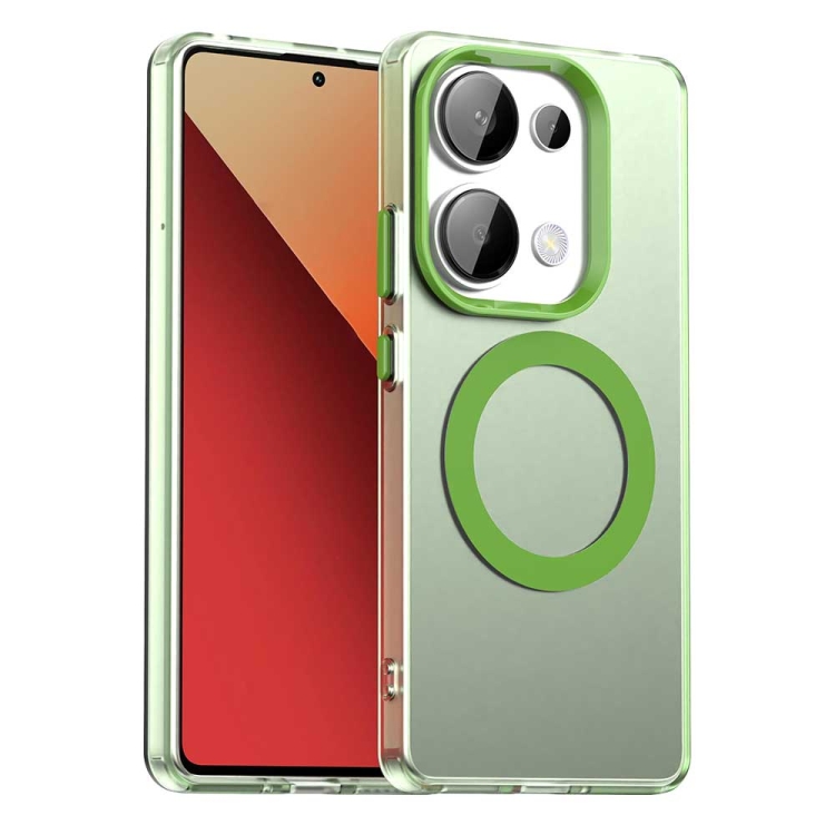 

For Xiaomi Poco M6 Pro 4G Candy Magsafe PC Hybrid TPU Phone Case(Green)