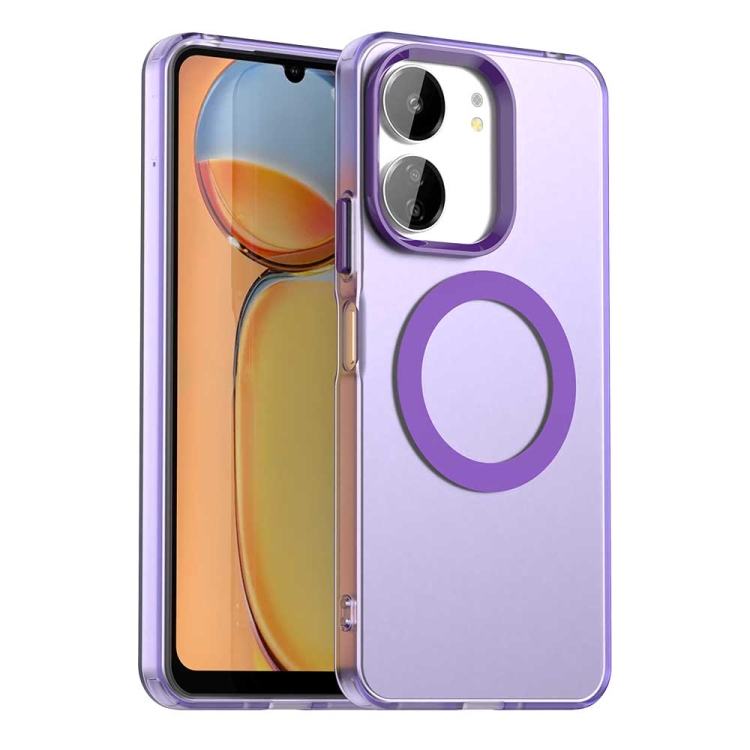 

For Xiaomi Poco M6 5G Candy Magsafe PC Hybrid TPU Phone Case(Purple)