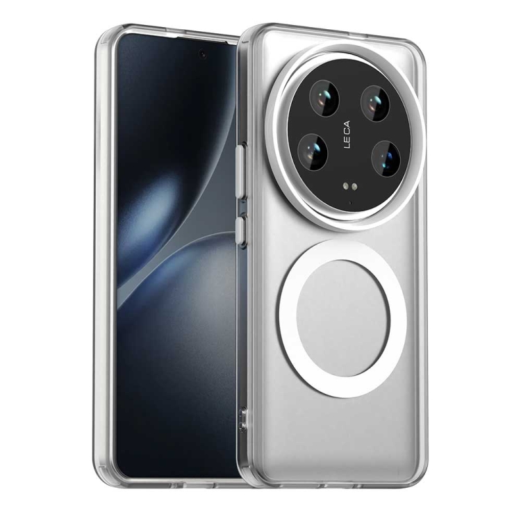 

For Xiaomi 14 Ultra Candy Magsafe PC Hybrid TPU Phone Case(White)