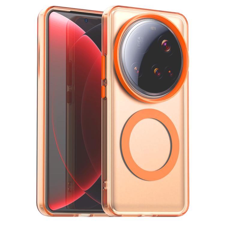 

For Xiaomi 15 Ultra Candy Magsafe PC Hybrid TPU Phone Case(Orange)