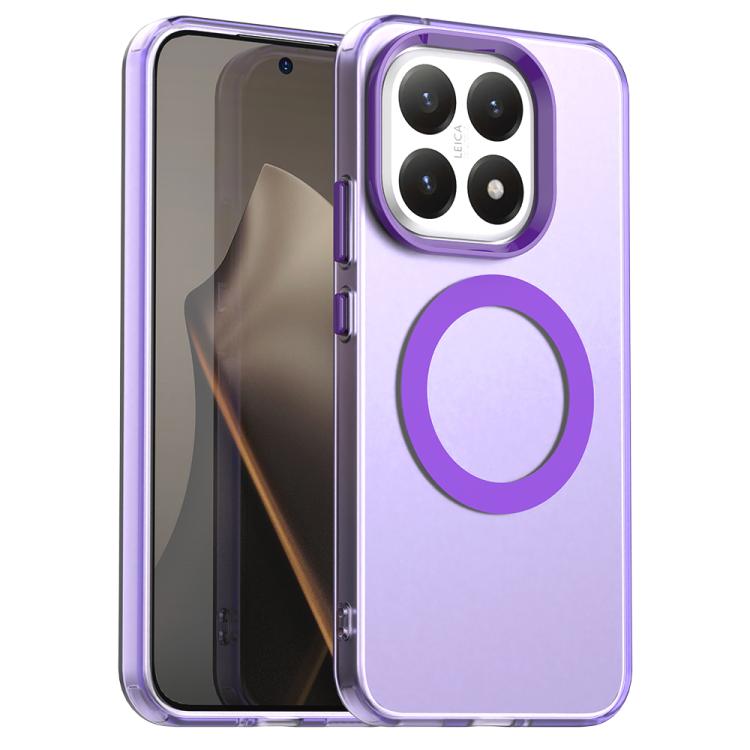 

For Xiaomi 15T 5G Candy Magsafe PC Hybrid TPU Phone Case(Purple)