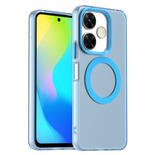 

For Redmi 13 5G Candy Magsafe PC Hybrid TPU Phone Case(Blue)
