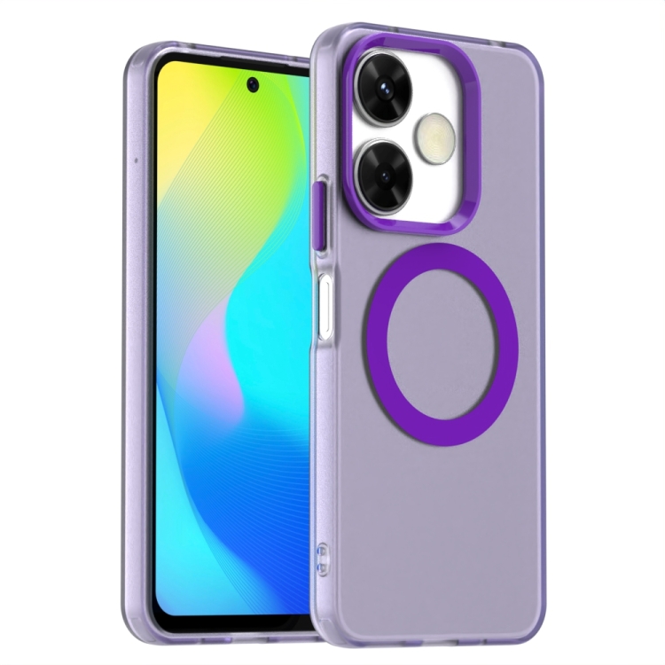 

For Redmi 13 5G Candy Magsafe PC Hybrid TPU Phone Case(Purple)