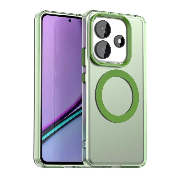

For Redmi Note 14 5G Candy Magsafe PC Hybrid TPU Phone Case(Green)