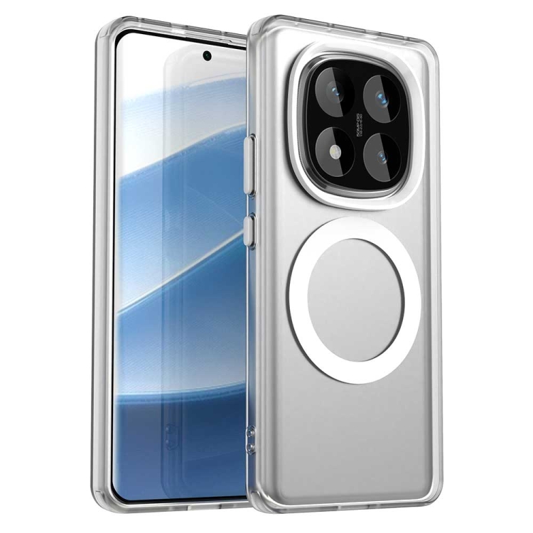 

For Redmi Note 14 Pro 5G Candy Magsafe PC Hybrid TPU Phone Case(White)