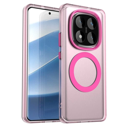

For Redmi Note 14 Pro 5G Candy Magsafe PC Hybrid TPU Phone Case(Red)