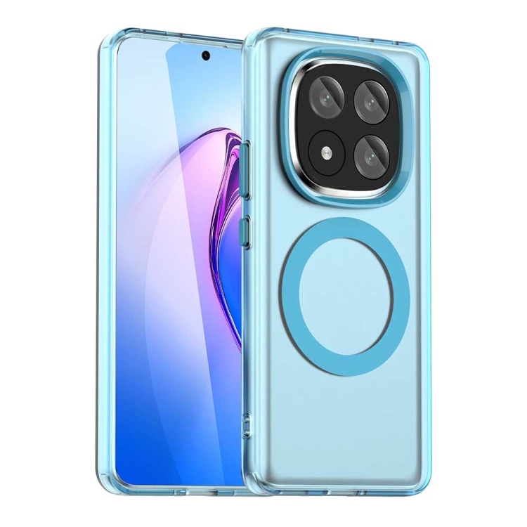 

For Redmi Note 14 Pro+ 5G Candy Magsafe PC Hybrid TPU Phone Case(Blue)