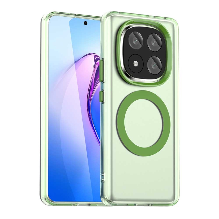 

For Redmi Note 14 Pro+ 5G Candy Magsafe PC Hybrid TPU Phone Case(Green)