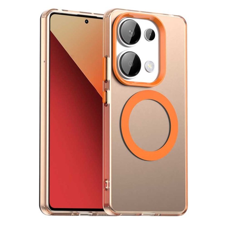 

For Redmi Note 13 Pro 4G Candy Magsafe PC Hybrid TPU Phone Case(Orange)
