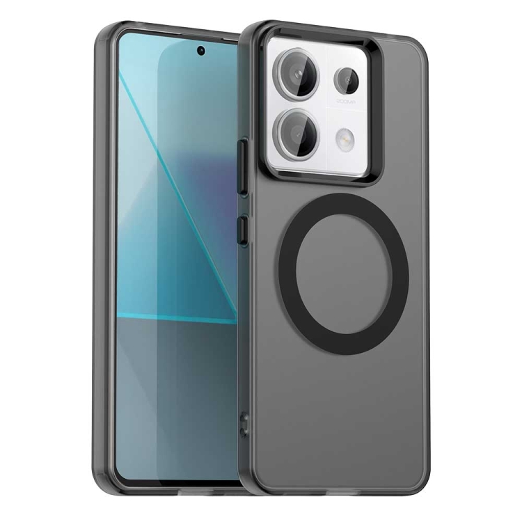 

For Redmi Note 13 Pro 5G Candy Magsafe PC Hybrid TPU Phone Case(Black)