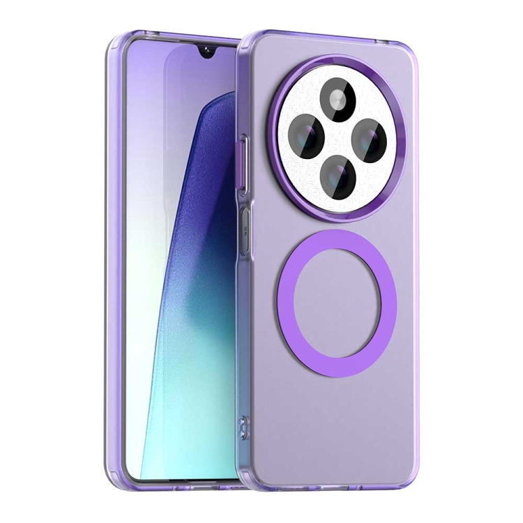 

For Redmi 14R Candy Magsafe PC Hybrid TPU Phone Case(Purple)