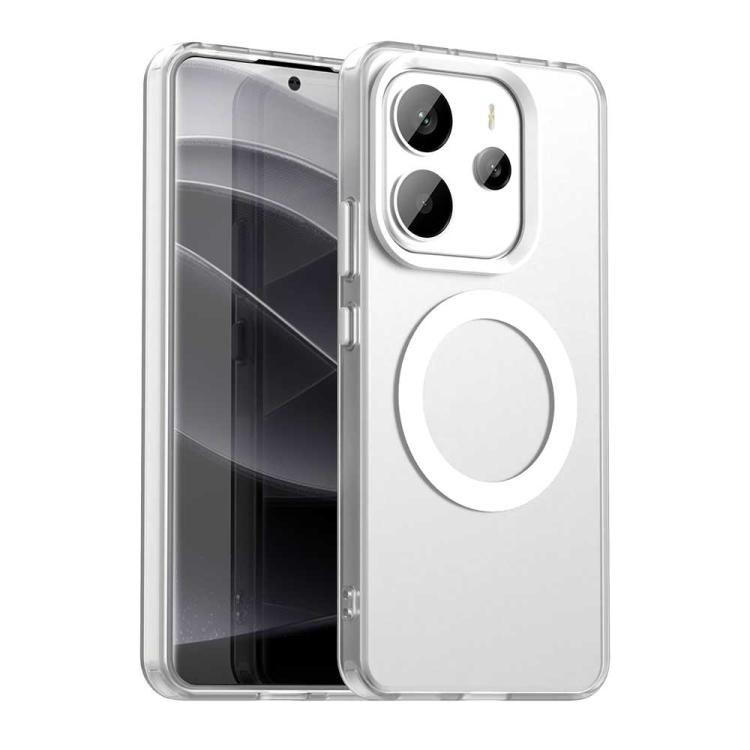 

For Redmi Note 14 4G 163.25mm Candy Magsafe PC Hybrid TPU Phone Case(White)