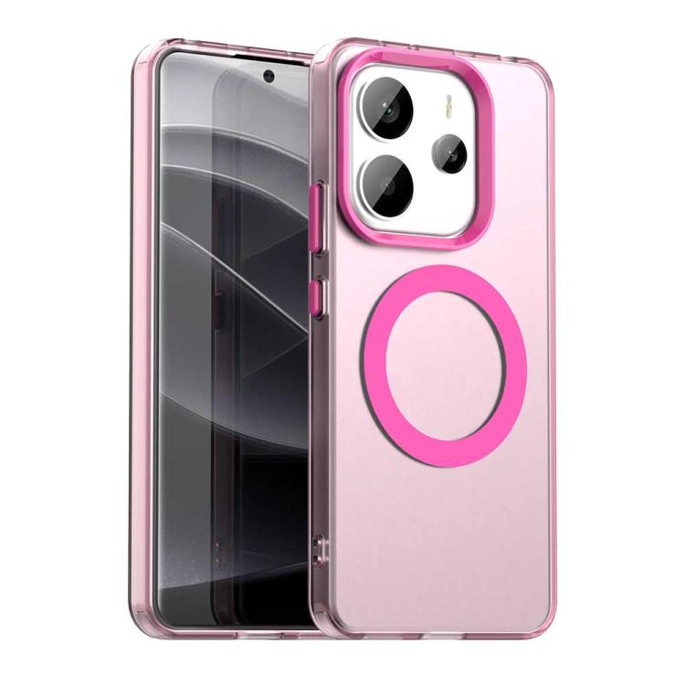 

For Redmi Note 14 4G 163.25mm Candy Magsafe PC Hybrid TPU Phone Case(Red)