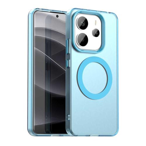 

For Redmi Note 14 4G 163.25mm Candy Magsafe PC Hybrid TPU Phone Case(Blue)