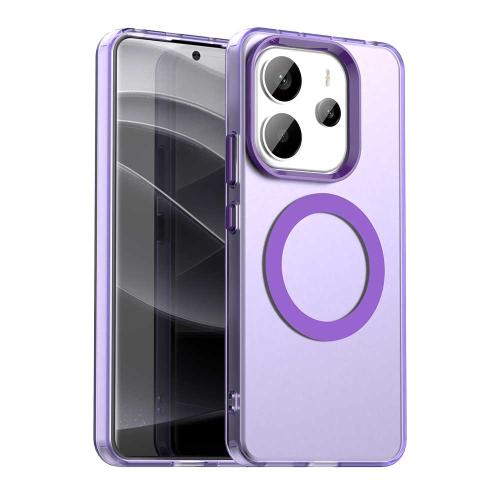 

For Redmi Note 14 4G 163.25mm Candy Magsafe PC Hybrid TPU Phone Case(Purple)