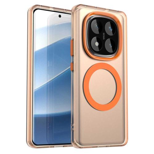

For Redmi Note 14 Pro 4G Candy Magsafe PC Hybrid TPU Phone Case(Orange)