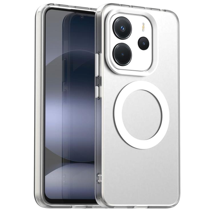

For Redmi Note 14 4G 164.84mm Candy Magsafe PC Hybrid TPU Phone Case(White)