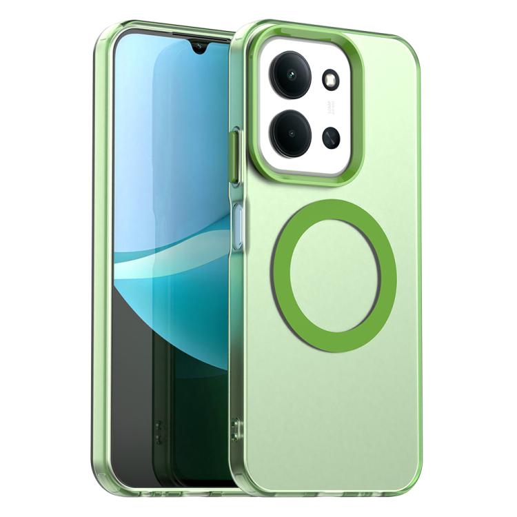 

For Redmi 15C 5G / 4G EU 173mm Candy Magsafe PC Hybrid TPU Phone Case(Green)